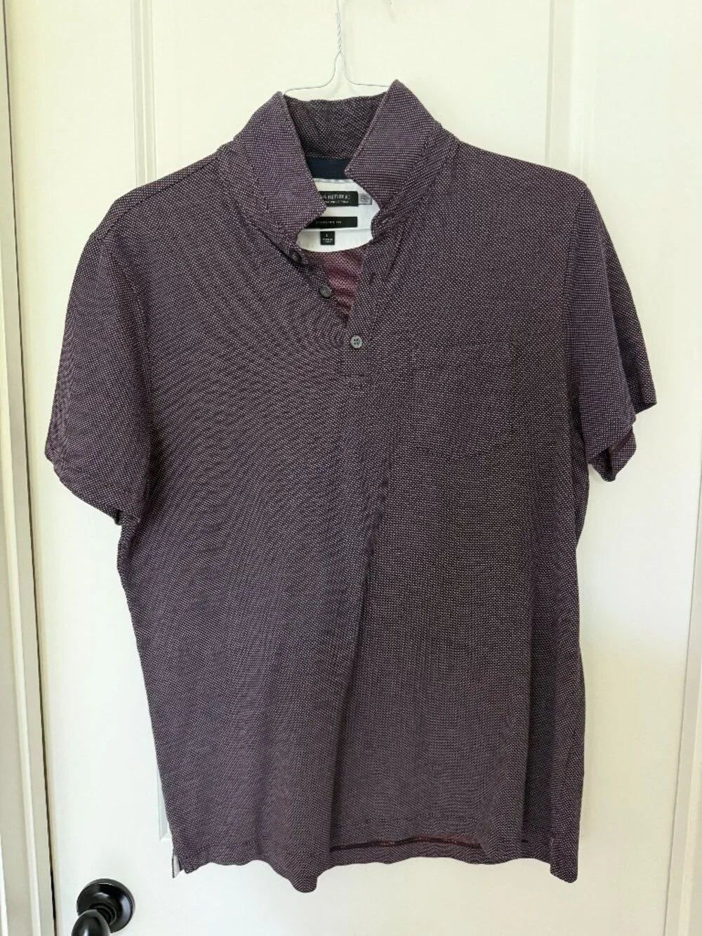 Banana Republic Performance Pique Polo Men's L Maroon